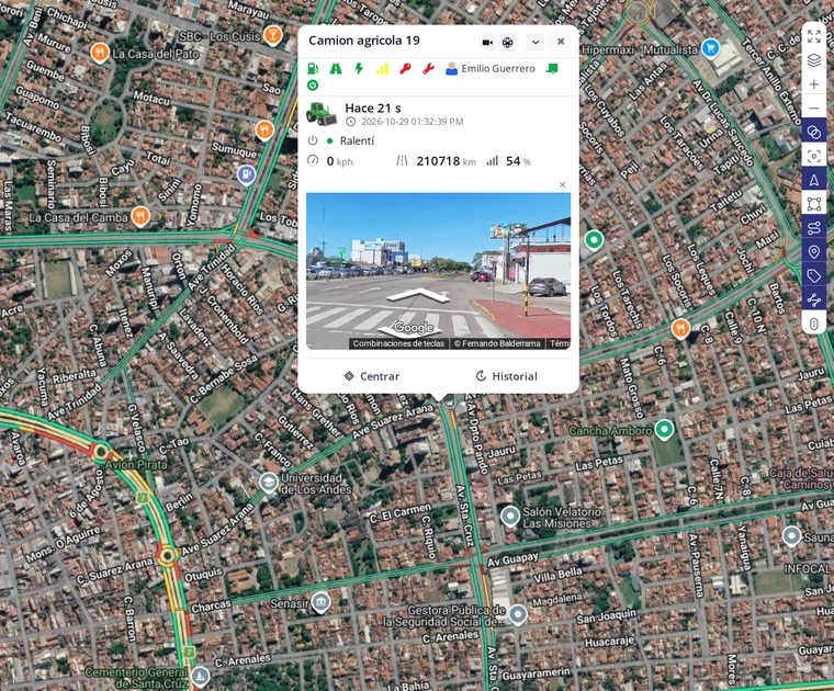 Sin paneles, globo del vehículo con vista de calle