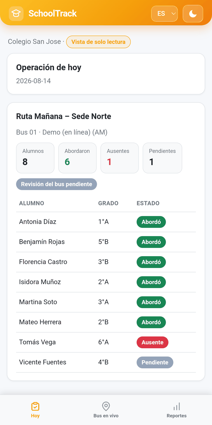 Vista del colegio