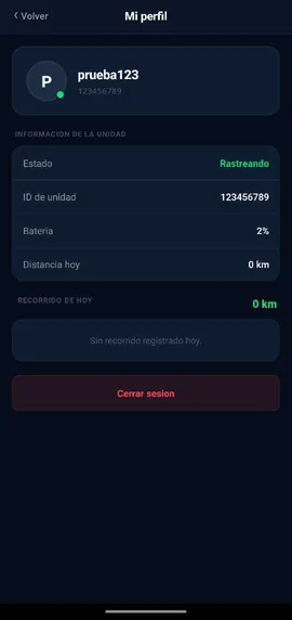 Unit profile in TrackPhone