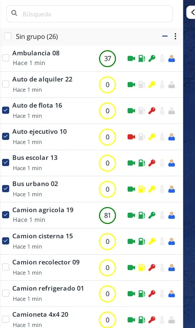 Muchos vehículos en poco espacio
