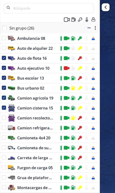 Comparar toda la flota de un vistazo