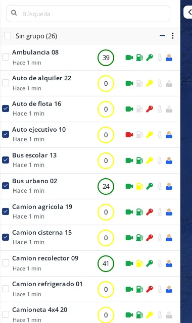 Muitos veículos em pouco espaço
