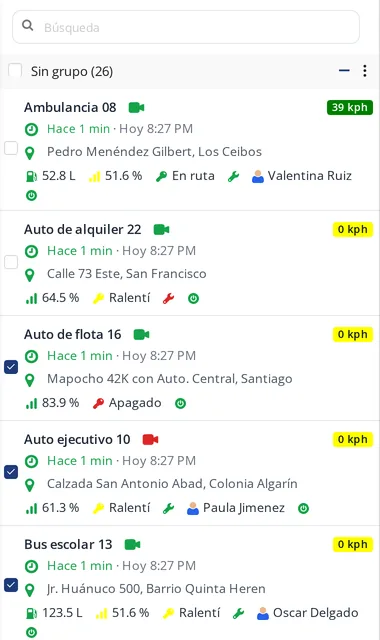 Um cartão com tudo do veículo